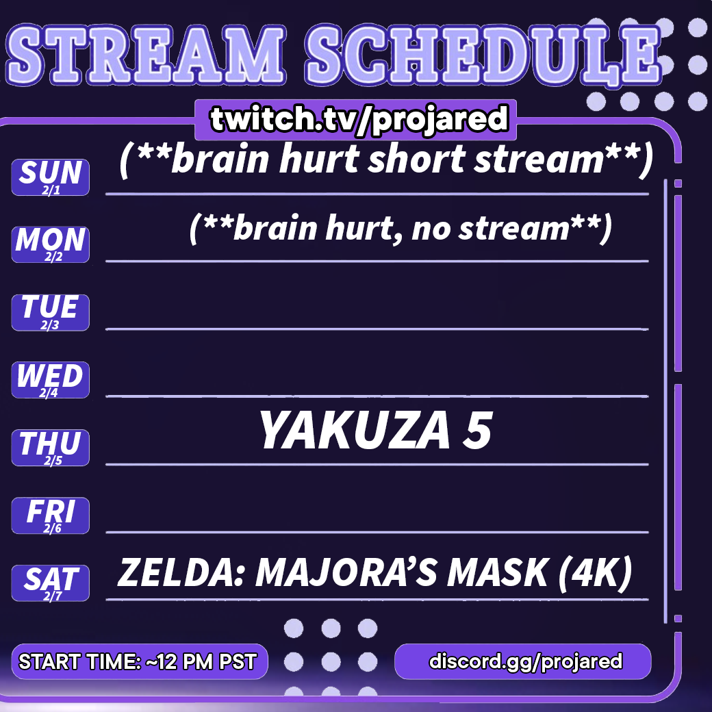 Post from ProJared VOD
