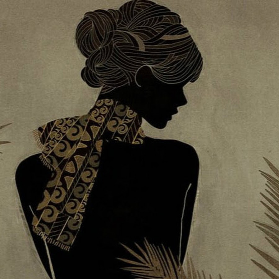 Картина силуэт женщины со спины