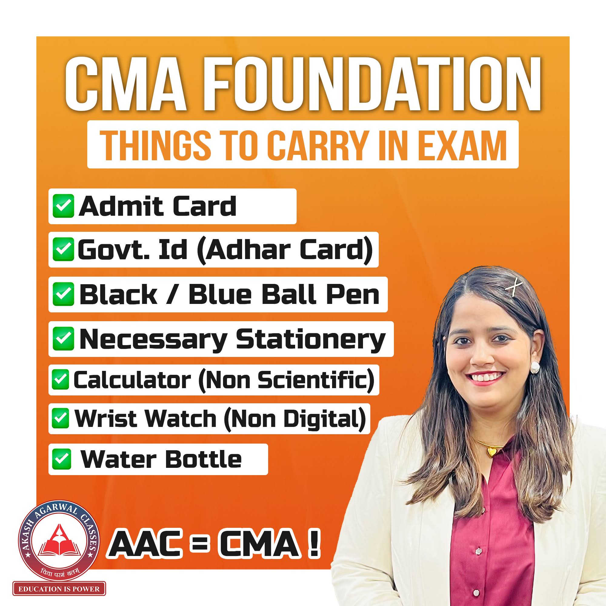 Post from CMA Foundation Akash Agarwal Classes