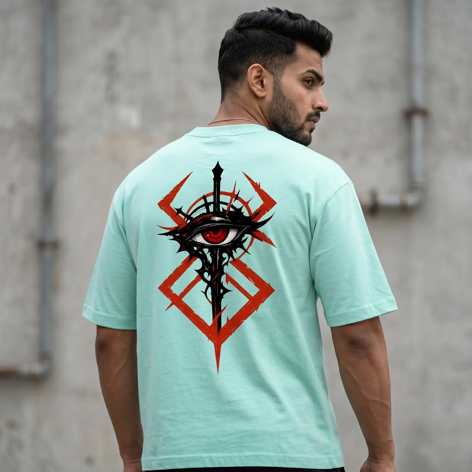 Brand of Sacrifice Oversized T-Shirt – 240 GSM Heavyweight 100% Cotton Dark Anime Streetwear Tee
