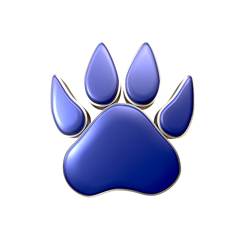 Blue Paw Print Logo