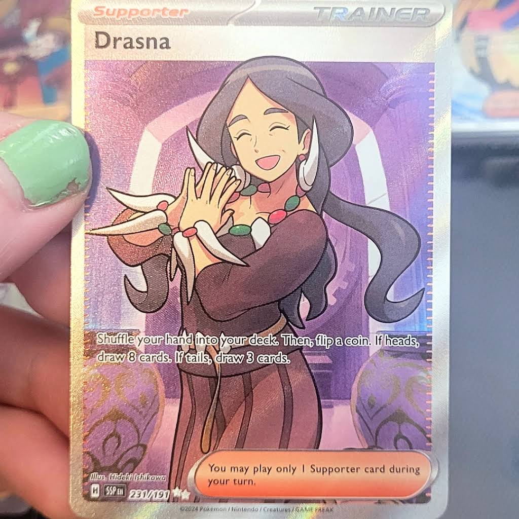 drasna pokemon card Drasna 231 191 (SV08: Surging Sparks) main image 0