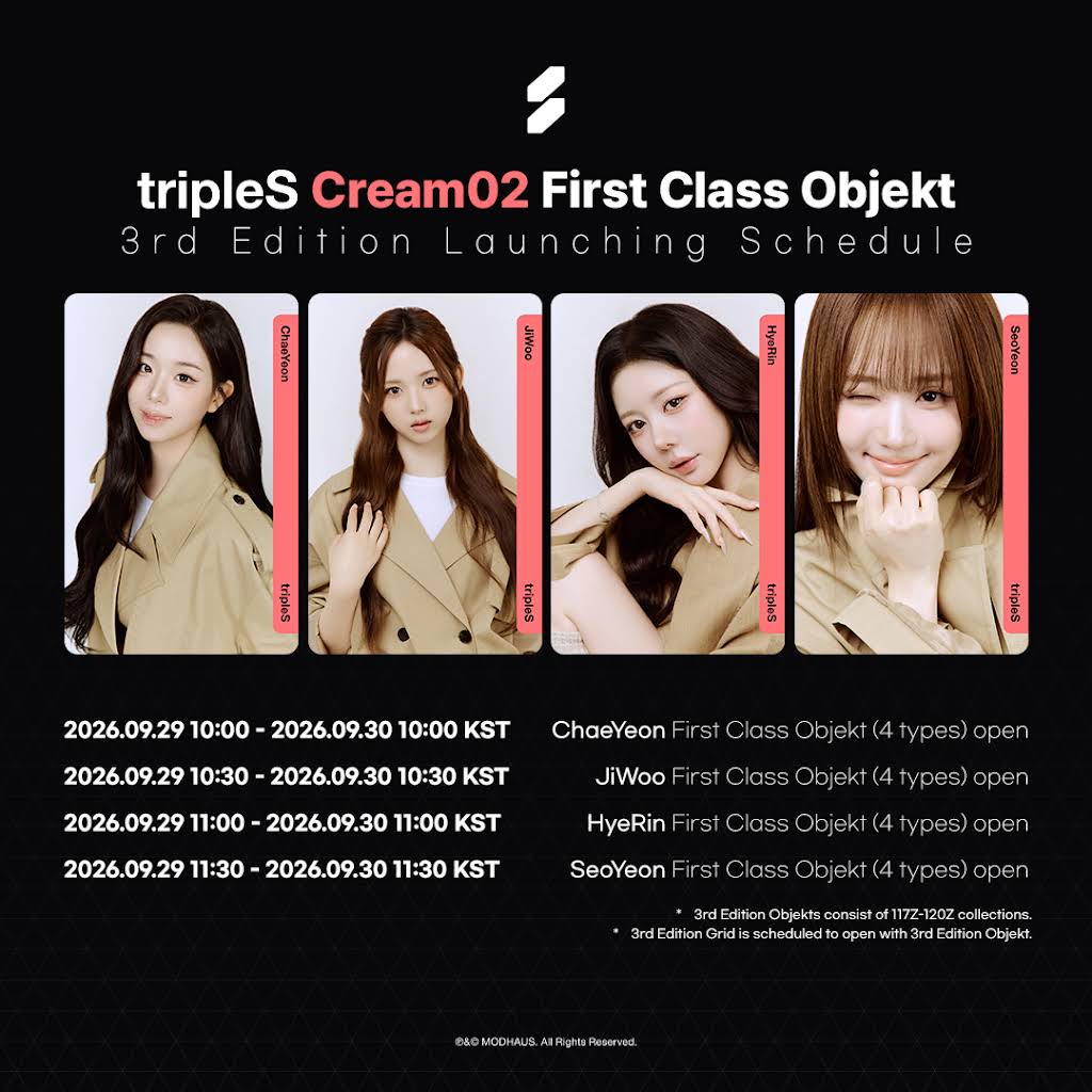 tripleS First Class Objekt Cream02 3rd Edition Day6 📆 Schedule