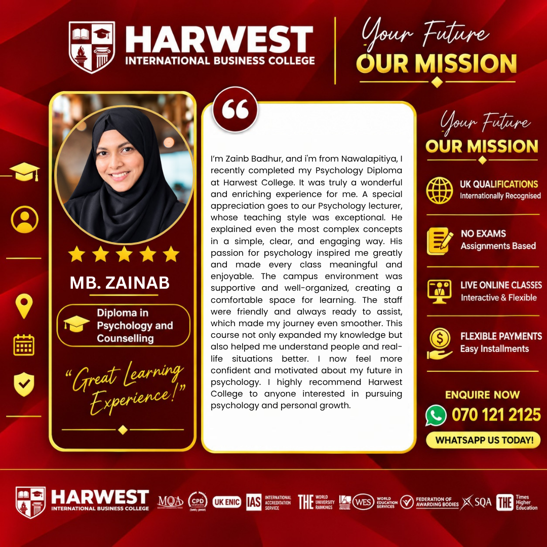 STUDENT SUCCESS STORY | PSYCHOLOGY AND COUNSELLING 