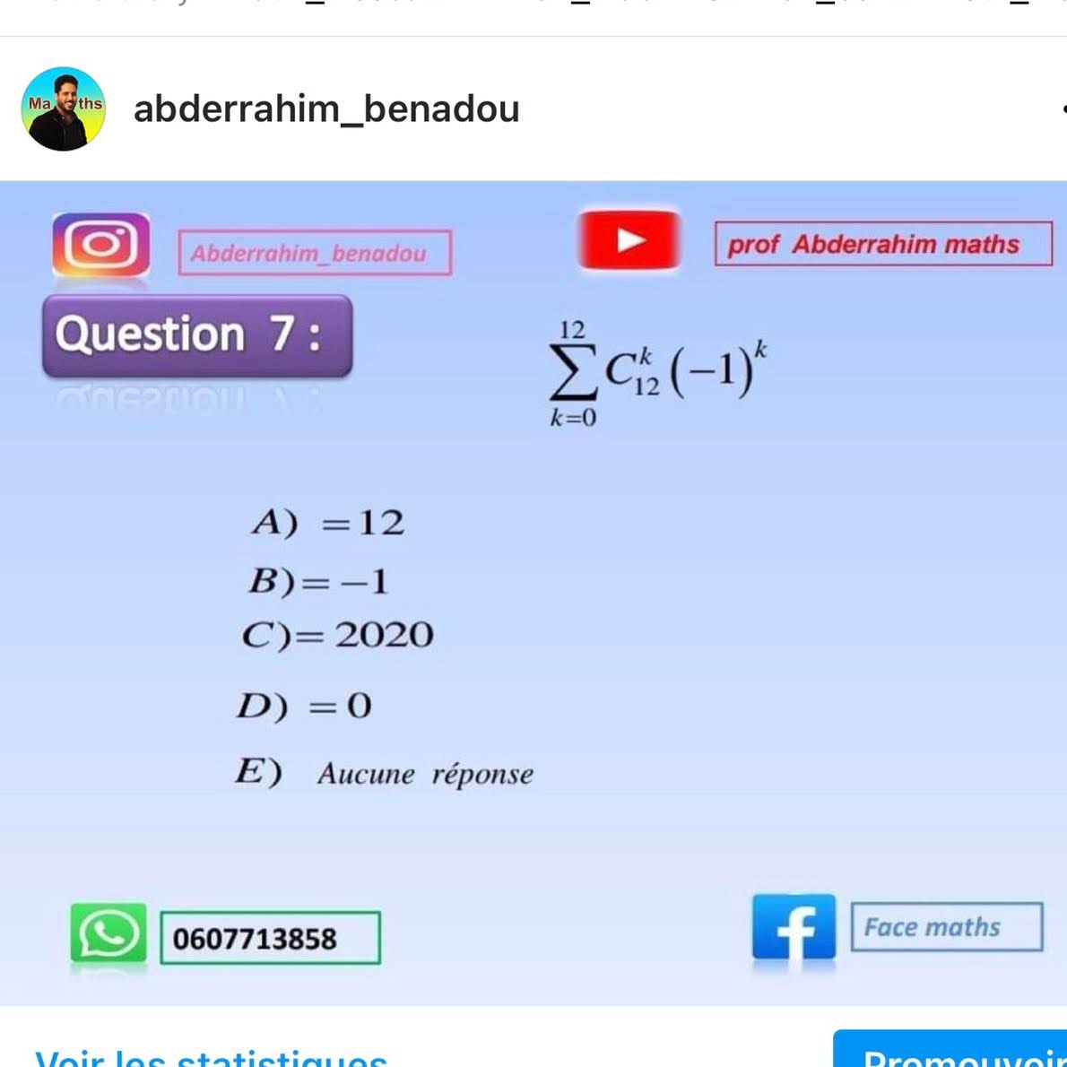 Post from prof Abderrahim maths