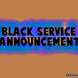 Black Service Announcement (TM) logo