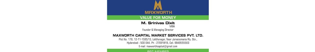 Maxworth Capital Market Services Private Limited Avatar canale YouTube 