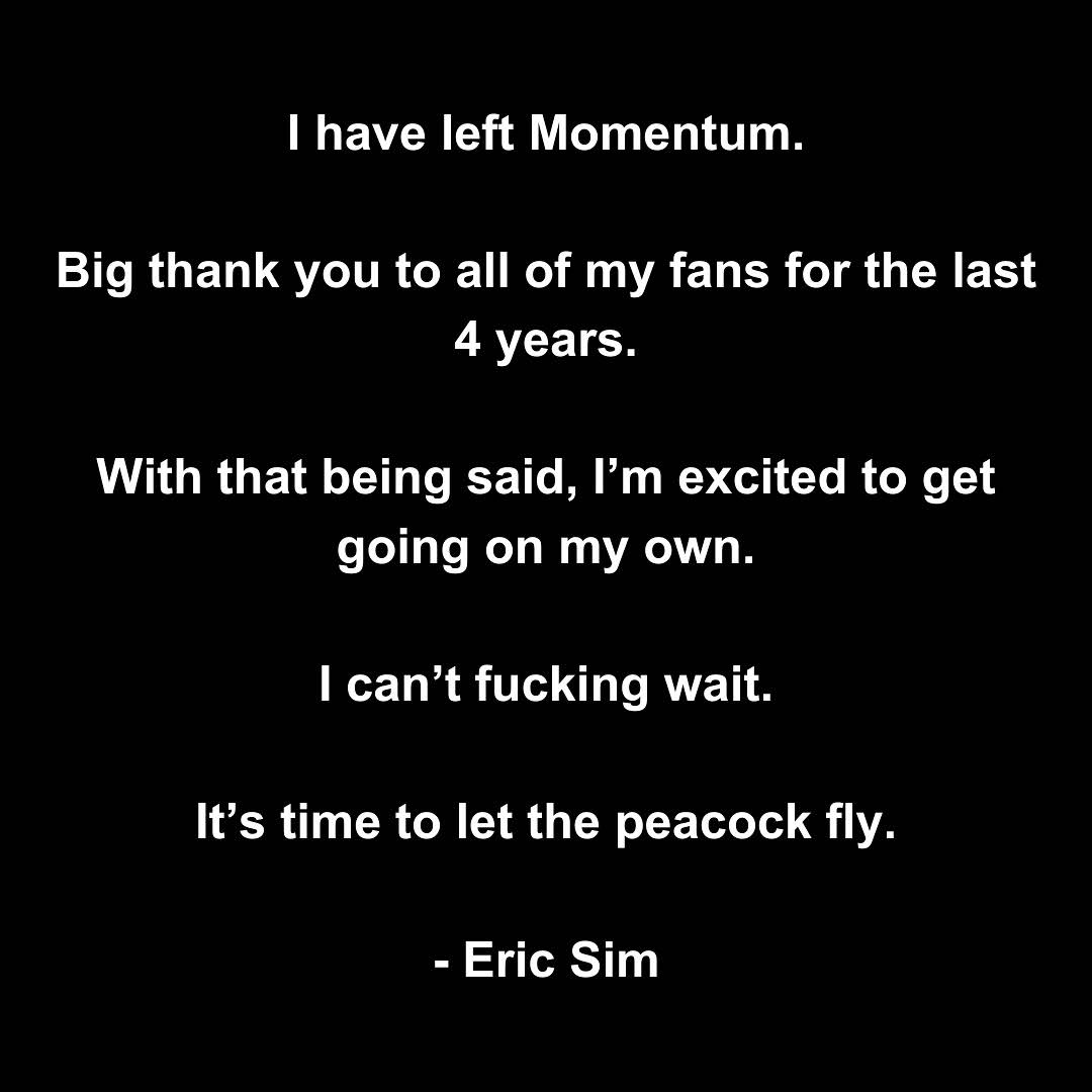 Post from Eric Sim