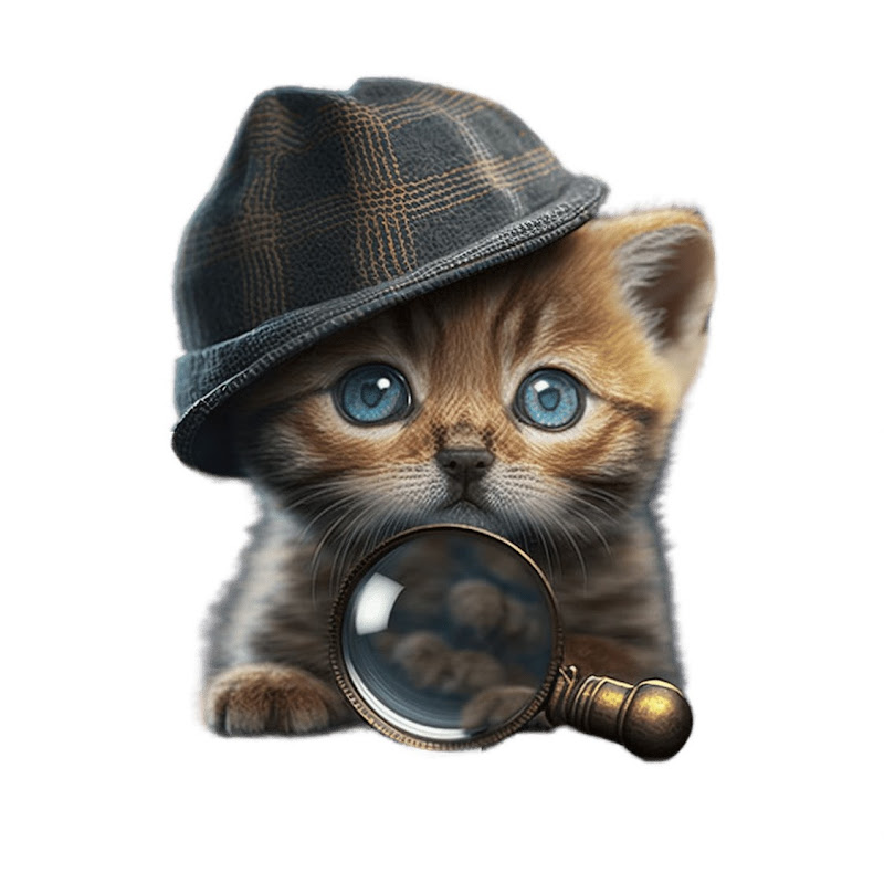 The kitten knows