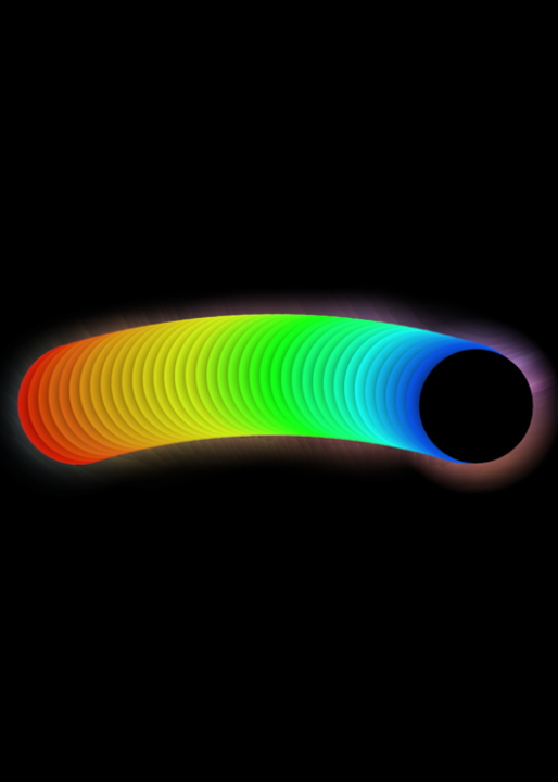 Color trail behind a black ball Relax — cover art