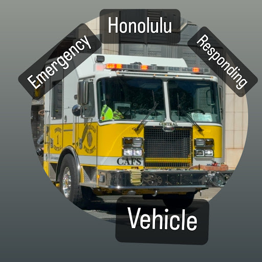 Honolulu emergency vehicles responding