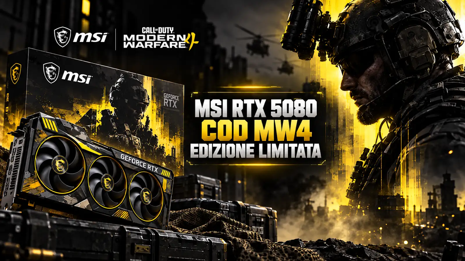 MSI lancia la GeForce RTX 5080 16G COD MW4 EDITION OC in edizione limitata