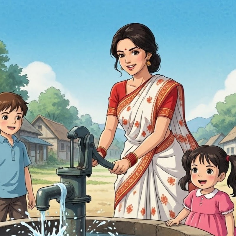 Indian Ghibli village 