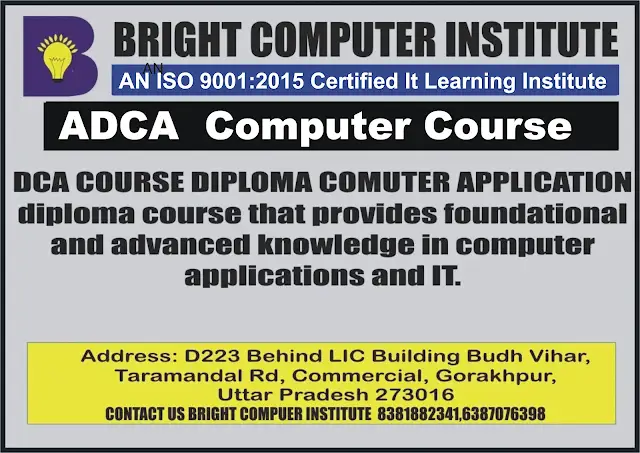 ADCA Course at Bright Computer Institute