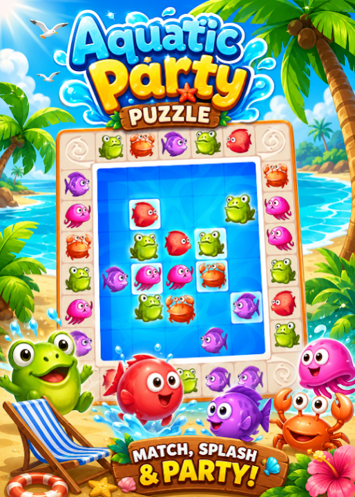 Aquatic Party Puzzle — cover art