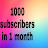 1000 subscribers  in 1 month
