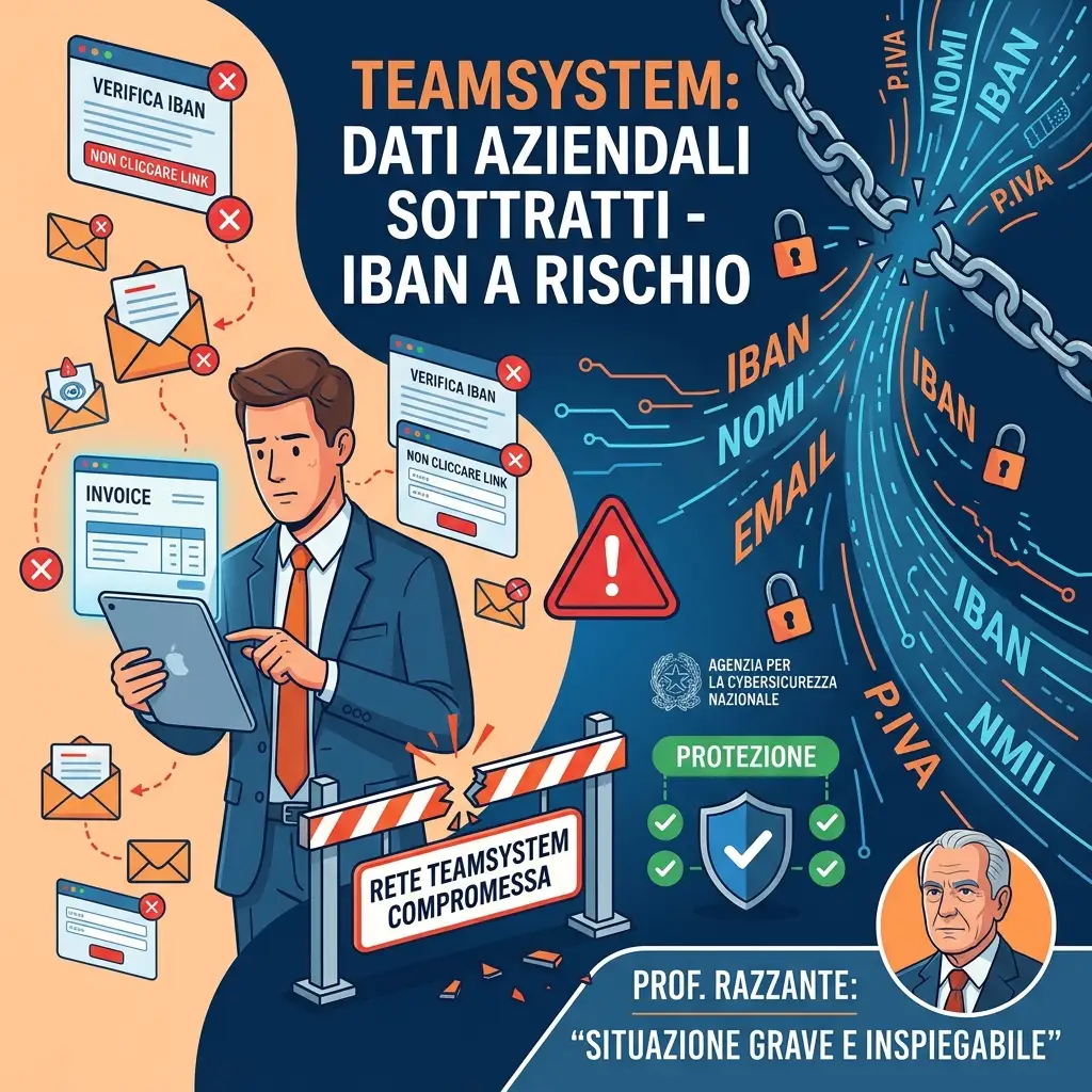 Data breach in casa TeamSystem: sottratte coordinate bancarie e anagrafiche aziendali