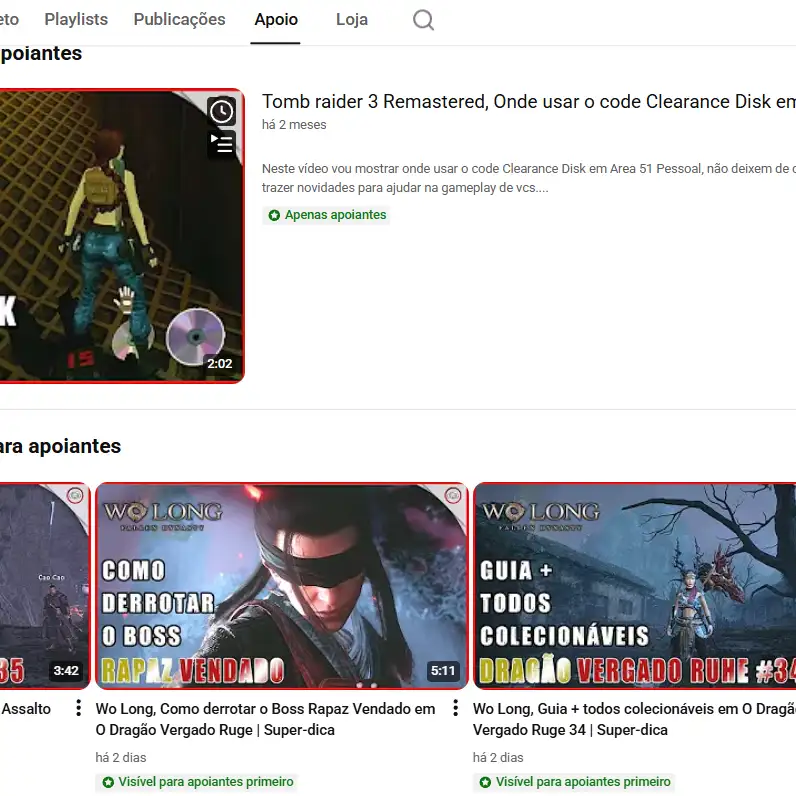 📌 Como funciona o Apoio ao Canal? 🚀 ACESSO ANTECIPADO: Todos os vídeos postados para apoiadores tornam-se públicos para todos após um períod...