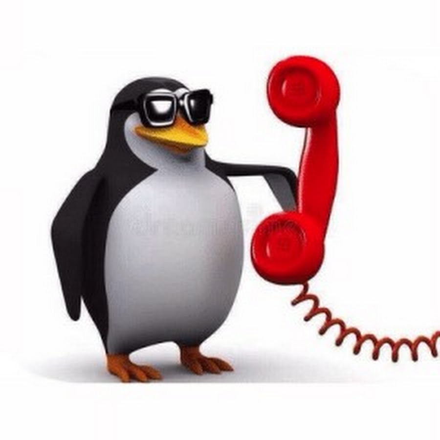 Пингвин говорит по телефону