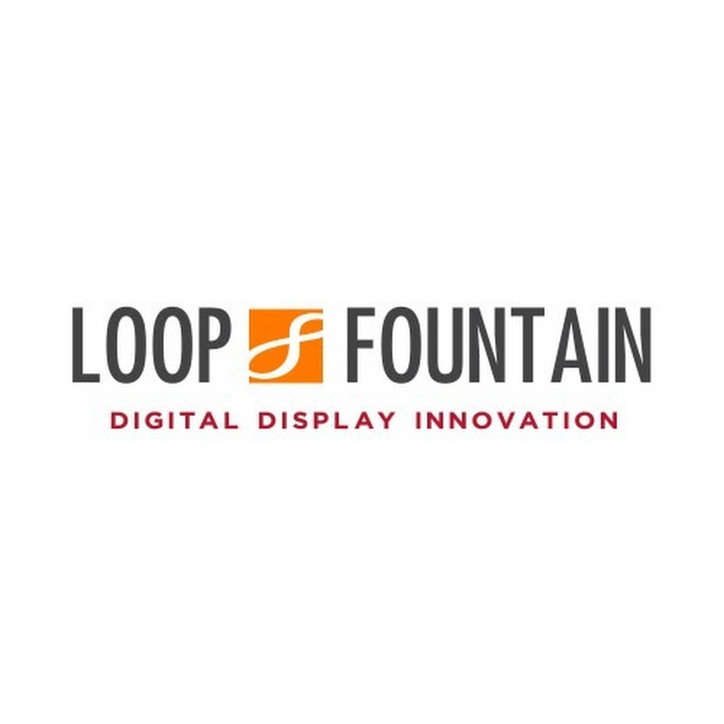 Loop Fountain Digital Display PowerPoint Templates