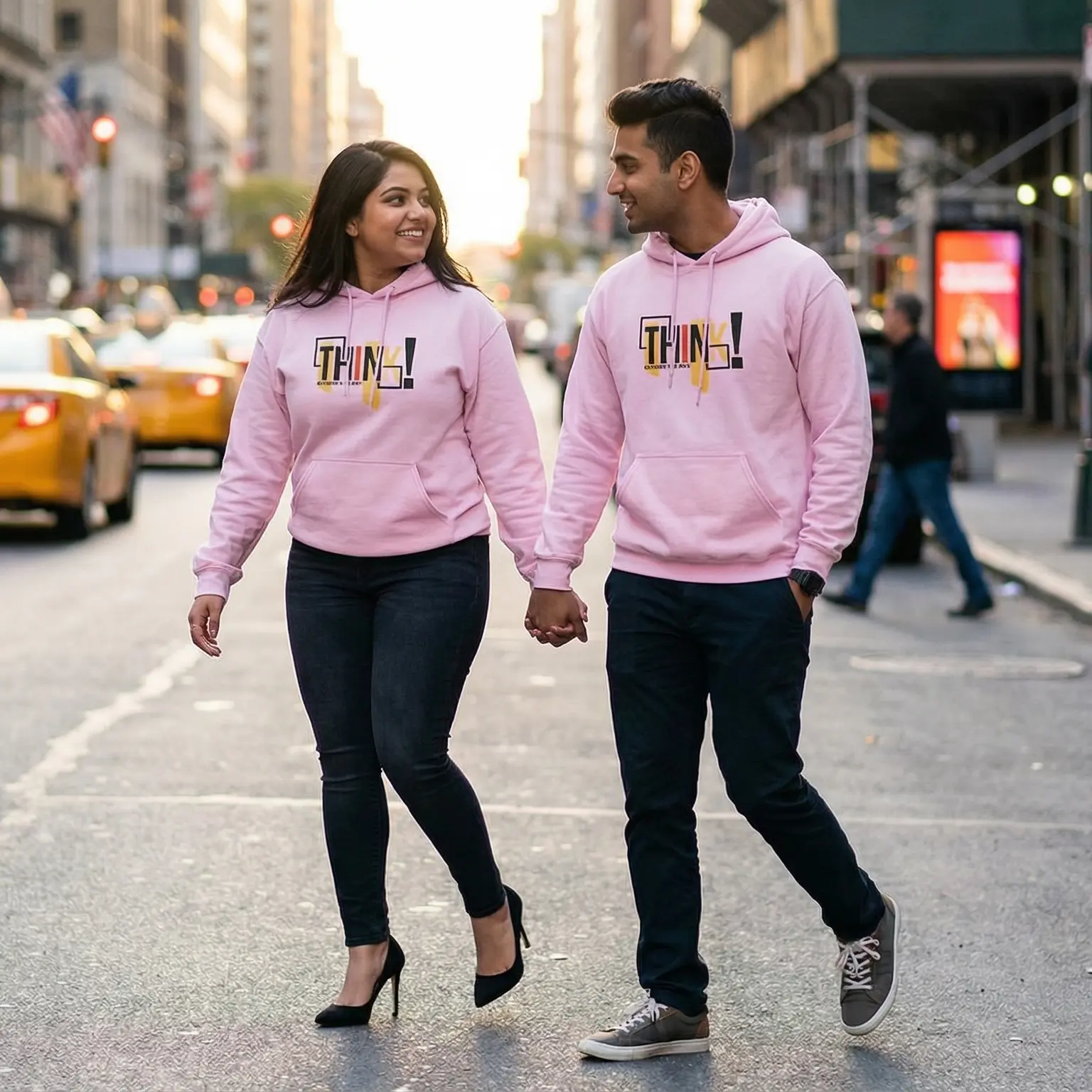 Light Baby Pink Think Outside The Box Hoodie