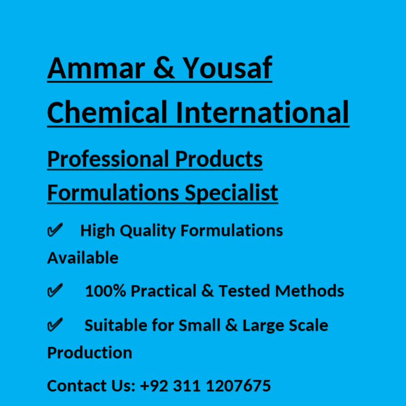 Ammar And Yousaf Chemical Products Formulation 