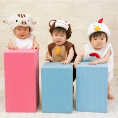 三つ子のパパアイコン画像