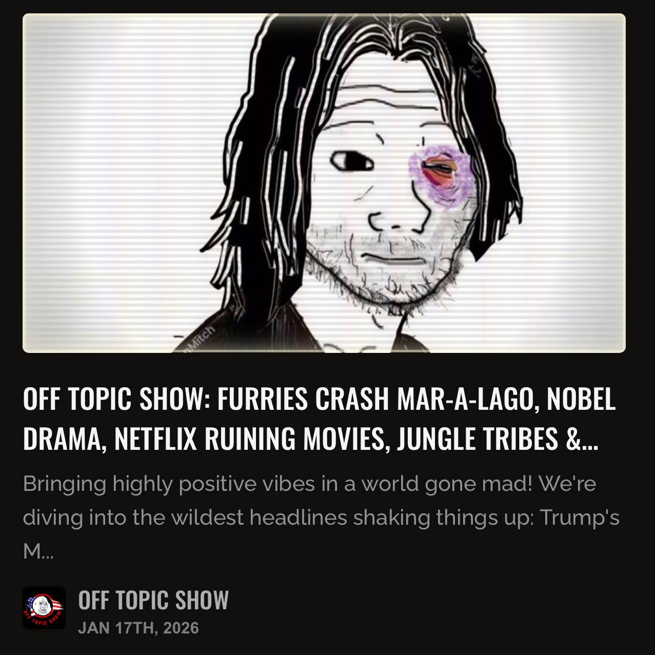 Post from OFF TOPIC SHOW