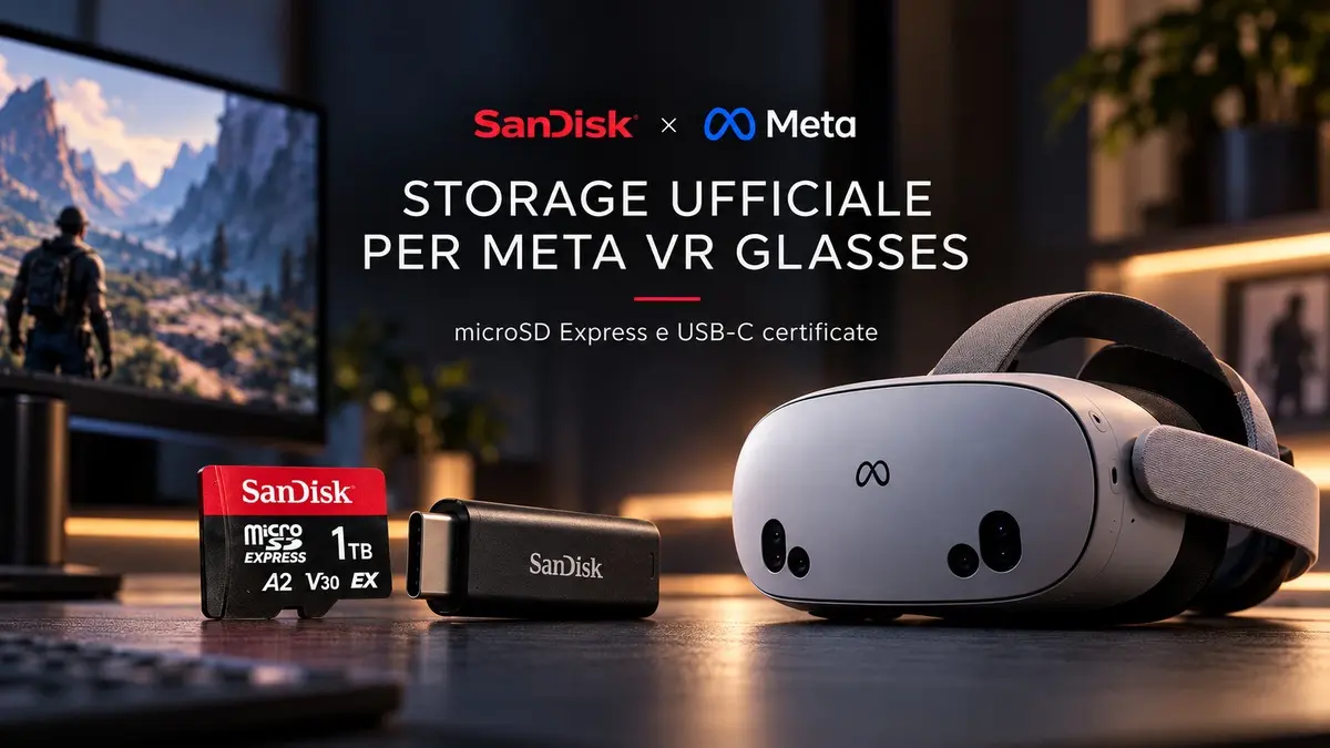 News Tech: Sandisk partner esclusivo per lo storage dei Meta VR Glasses