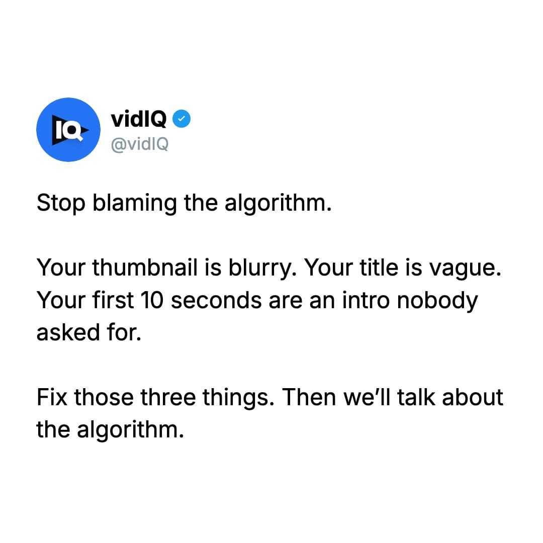 Post from vidIQ