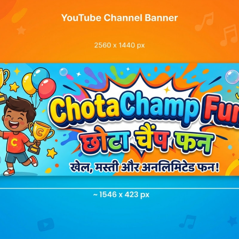 Hire ChotaChamp Fun  — Kids & Family YouTube creator for sponsorships