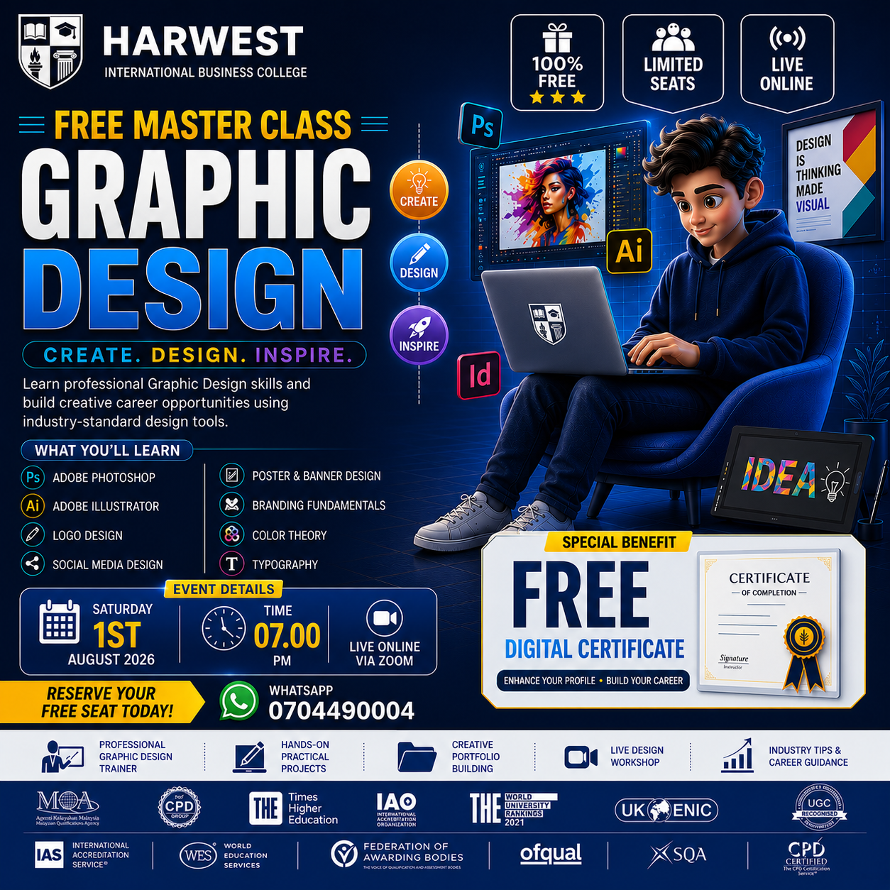 DIPLOMA IN GRAPHIC DESIGNING FREE MASTER CLASS