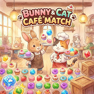 Bunny & Cat Café Match icon