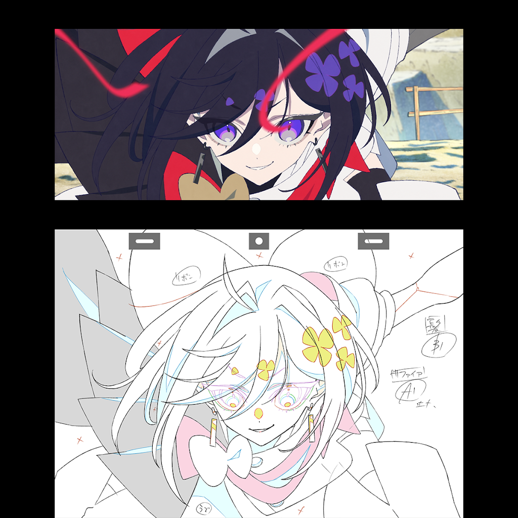 サファイア：cv.#サーヤ (ラランド) の原画を公開！ 原画：月田文律