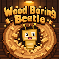 Wood boring beetle icon