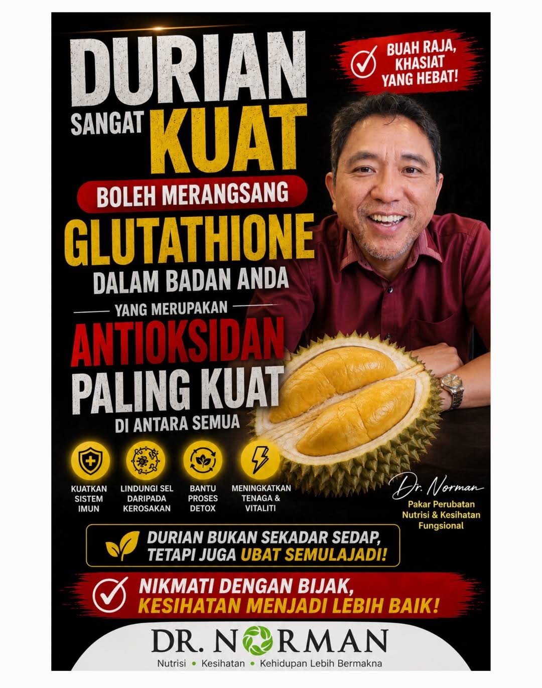 durian glutathione (Durio zibethinus L.) fruit: A superior dietary source of natural and -glutamylcysteine durian #glutathione #antioxidants #durianlover #duriantraveler
