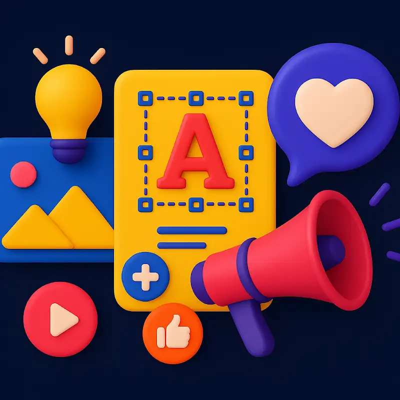 Social Media Design Illustration