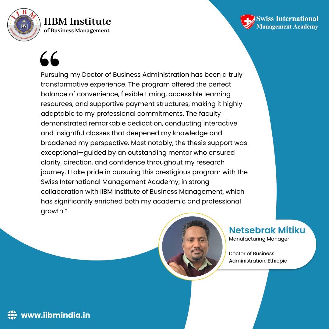 Post from IIBM Institute of Business Management