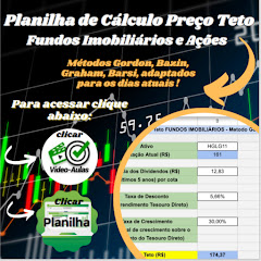 Planilha de Cálculo Preço Teto Fiis e Ações