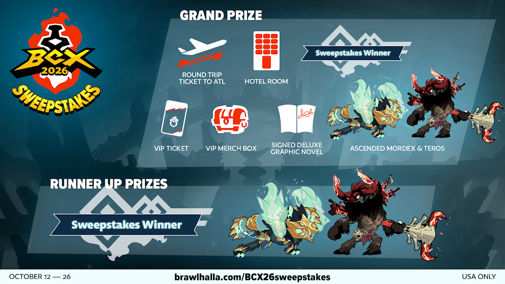 The BCX 2026 Sweepstakes is open! The Grand Prize Winner claims a