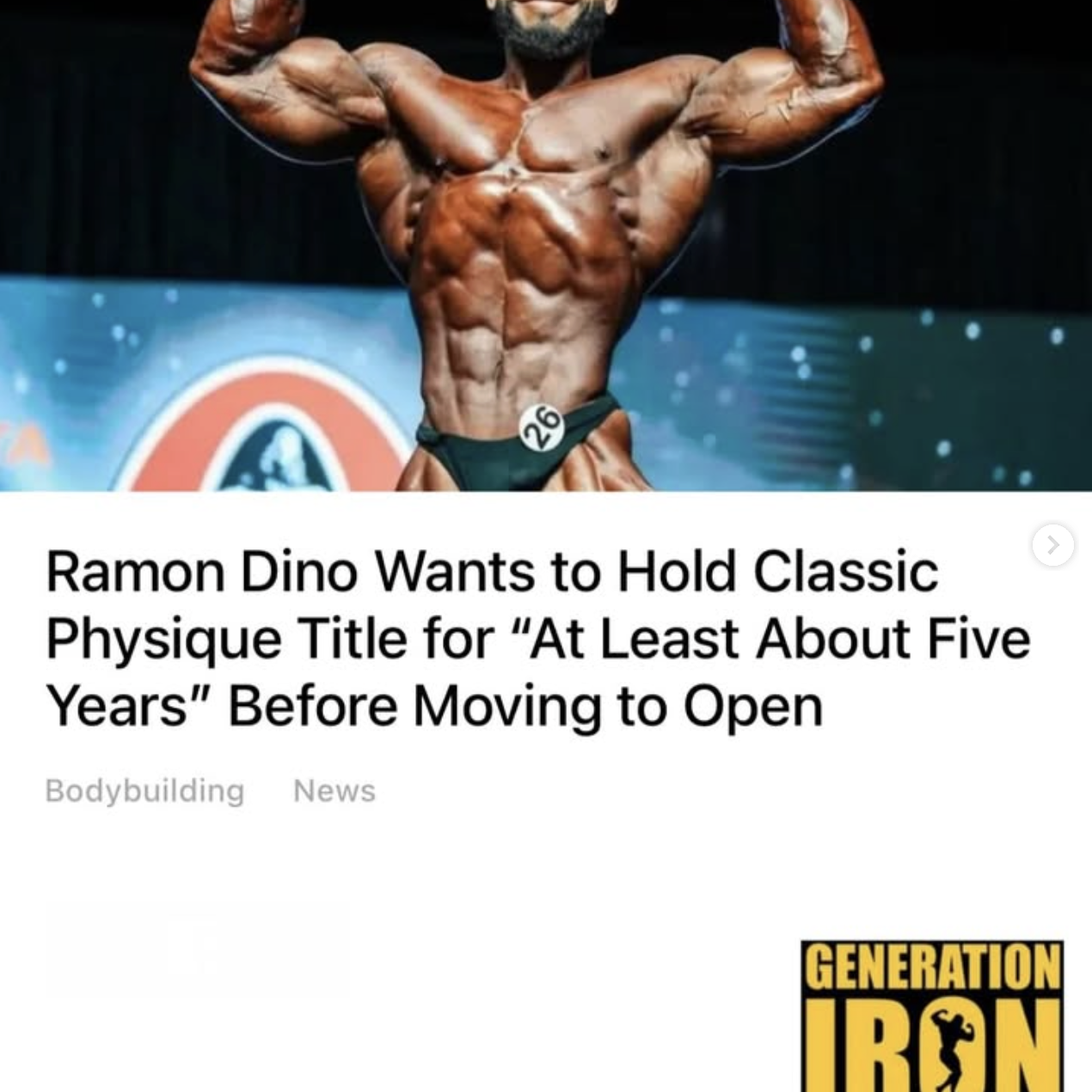 Post from Generation Iron Fitness & Bodybuilding Network