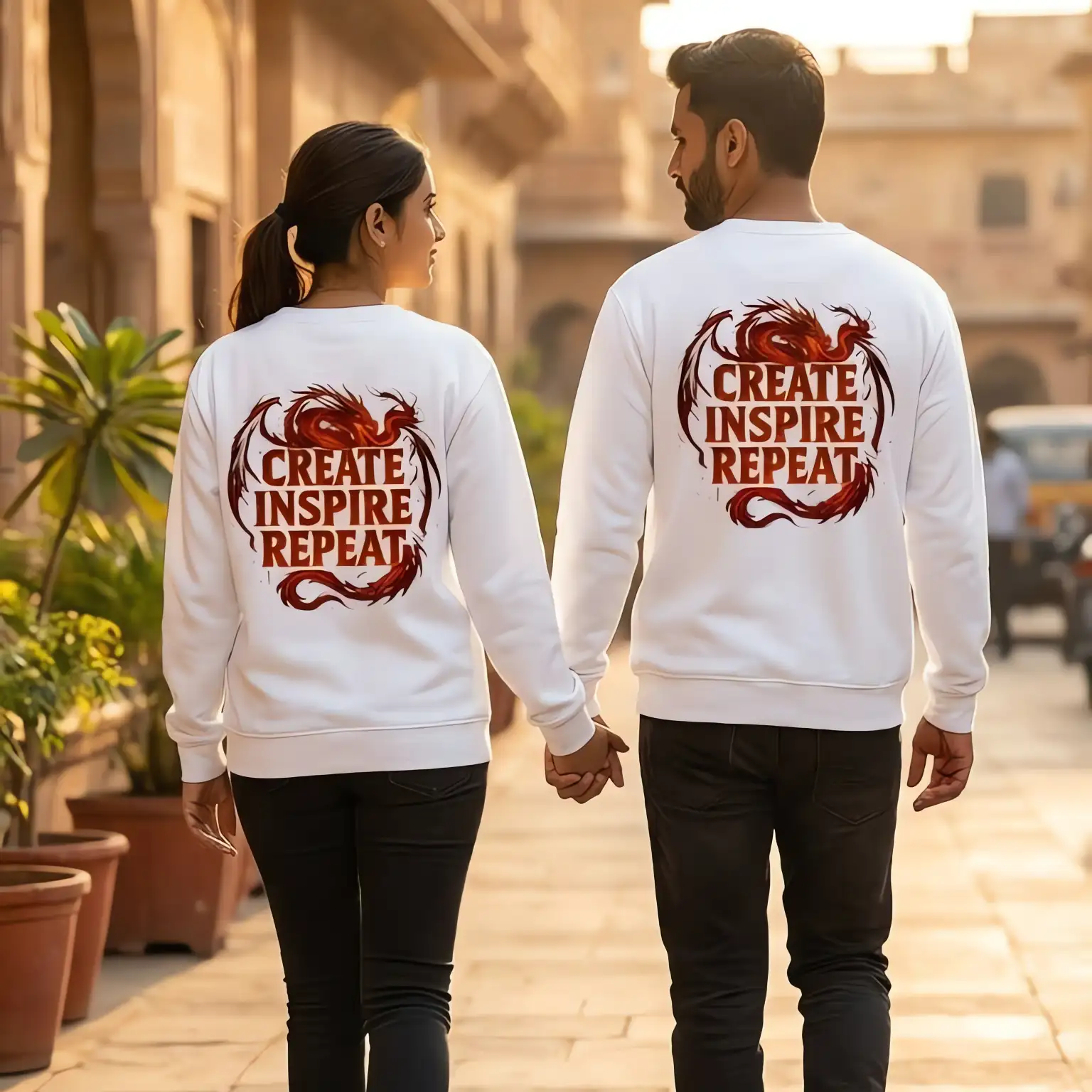 Create Inspire Repeat Dragon Sweatshirt