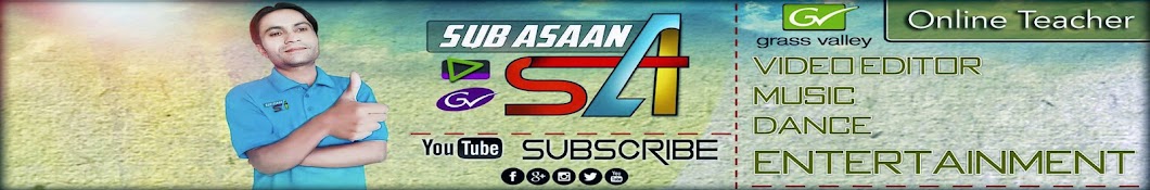 Sub Asaan Avatar channel YouTube 