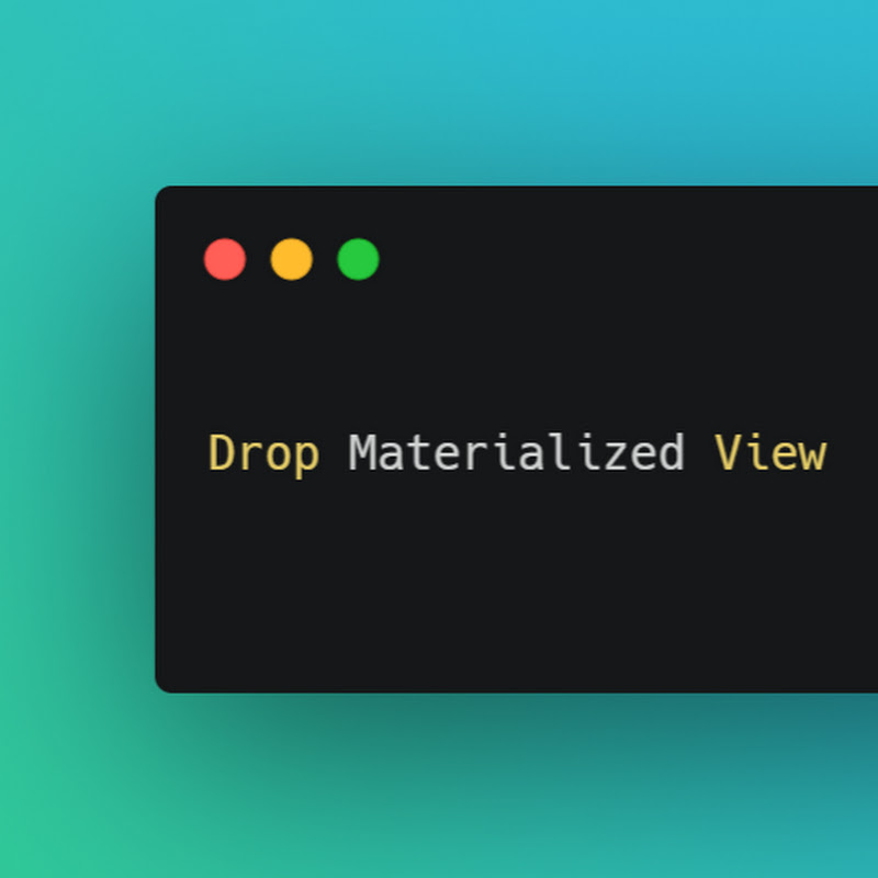 Drop Materialized View Logo