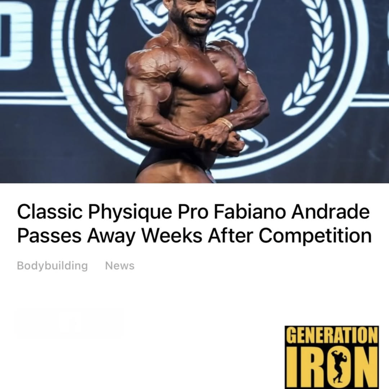 Post from Generation Iron Fitness & Bodybuilding Network