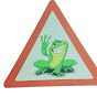 The frog is a traveler logo