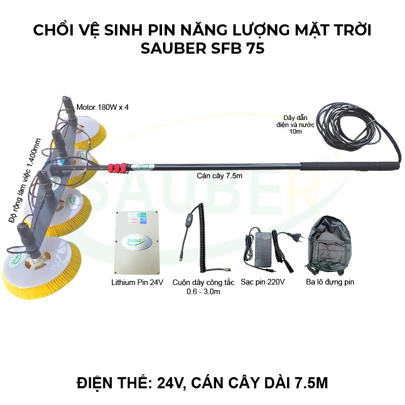 MÁY VỆ SINH PIN MẶT TRỜI SAUBER