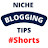Niche Blogging Tips Shorts