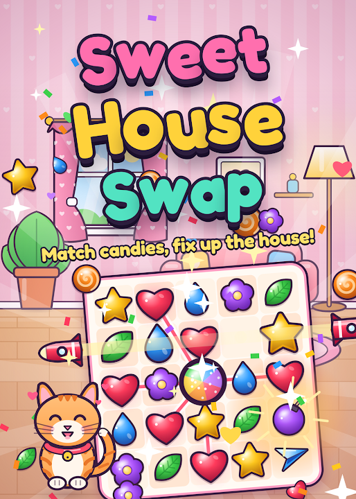 Sweet House Swap: Match-3 Home — cover art
