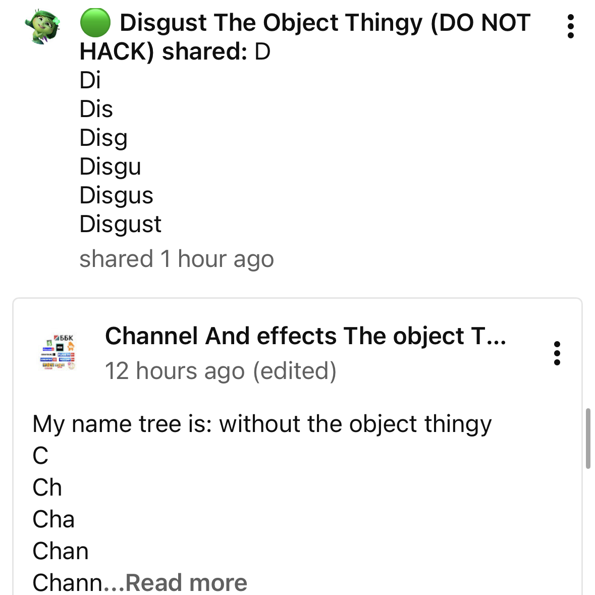 Post from Minimal The Object Thingy (DO NOT HACK)